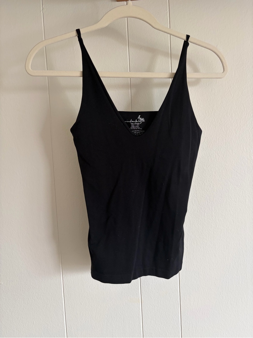 Free People Black V-Neck Spaghetti Strap Camisole